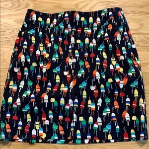 Talbots Nautical Buoy Pencil Skirt